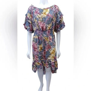 Umgee Off The Shoulder  Floral Dress Size XL